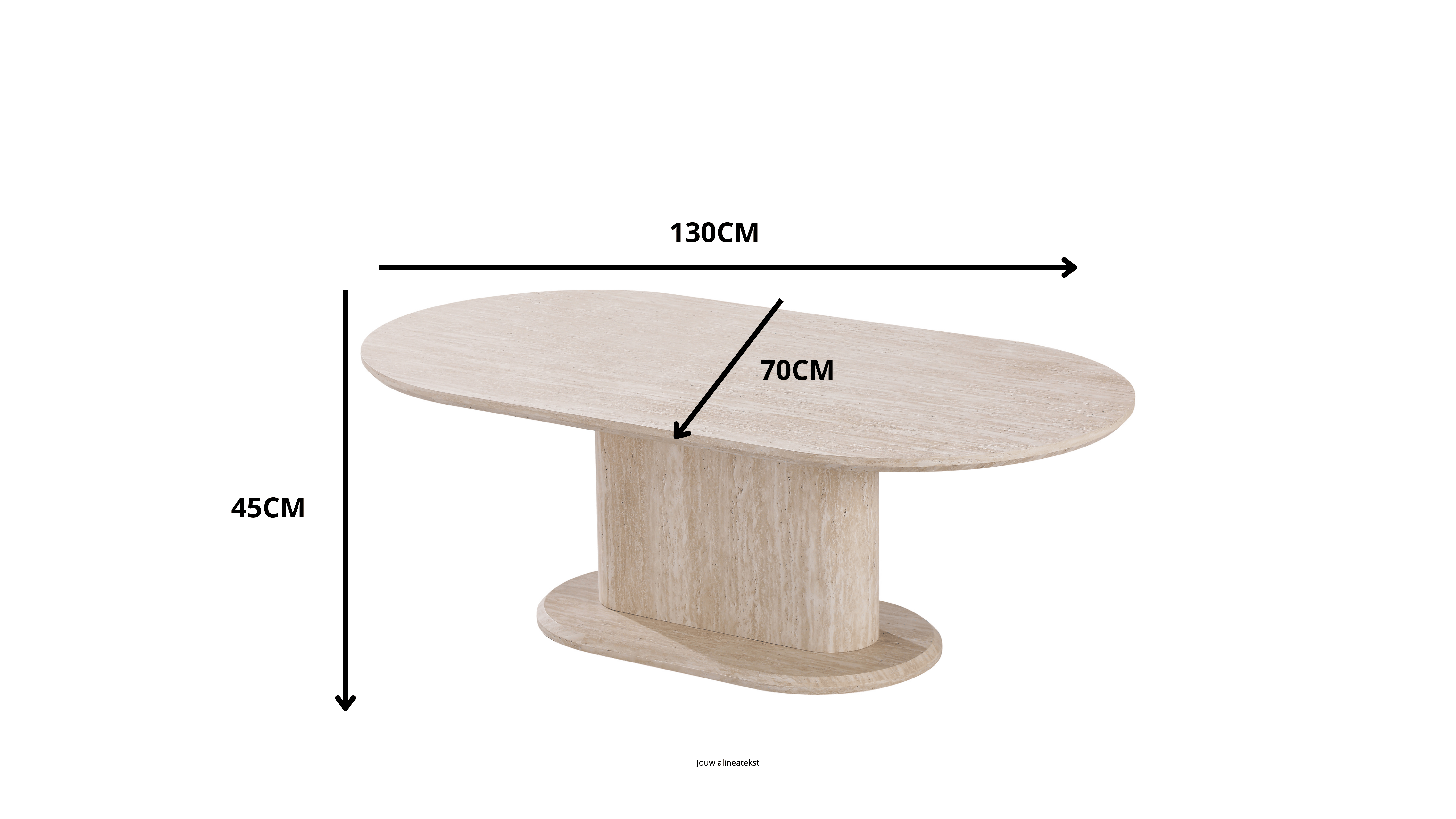 table basse effet travertin BEIGE